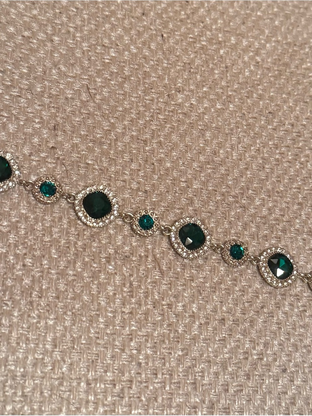 Emerald Green Crystal Halo Bracelet - Women Jewelry
